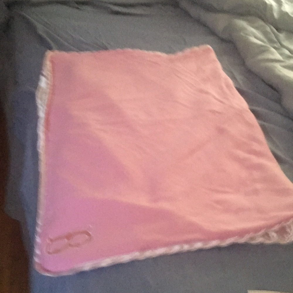 Pink Boston Red Sox receiving blanket